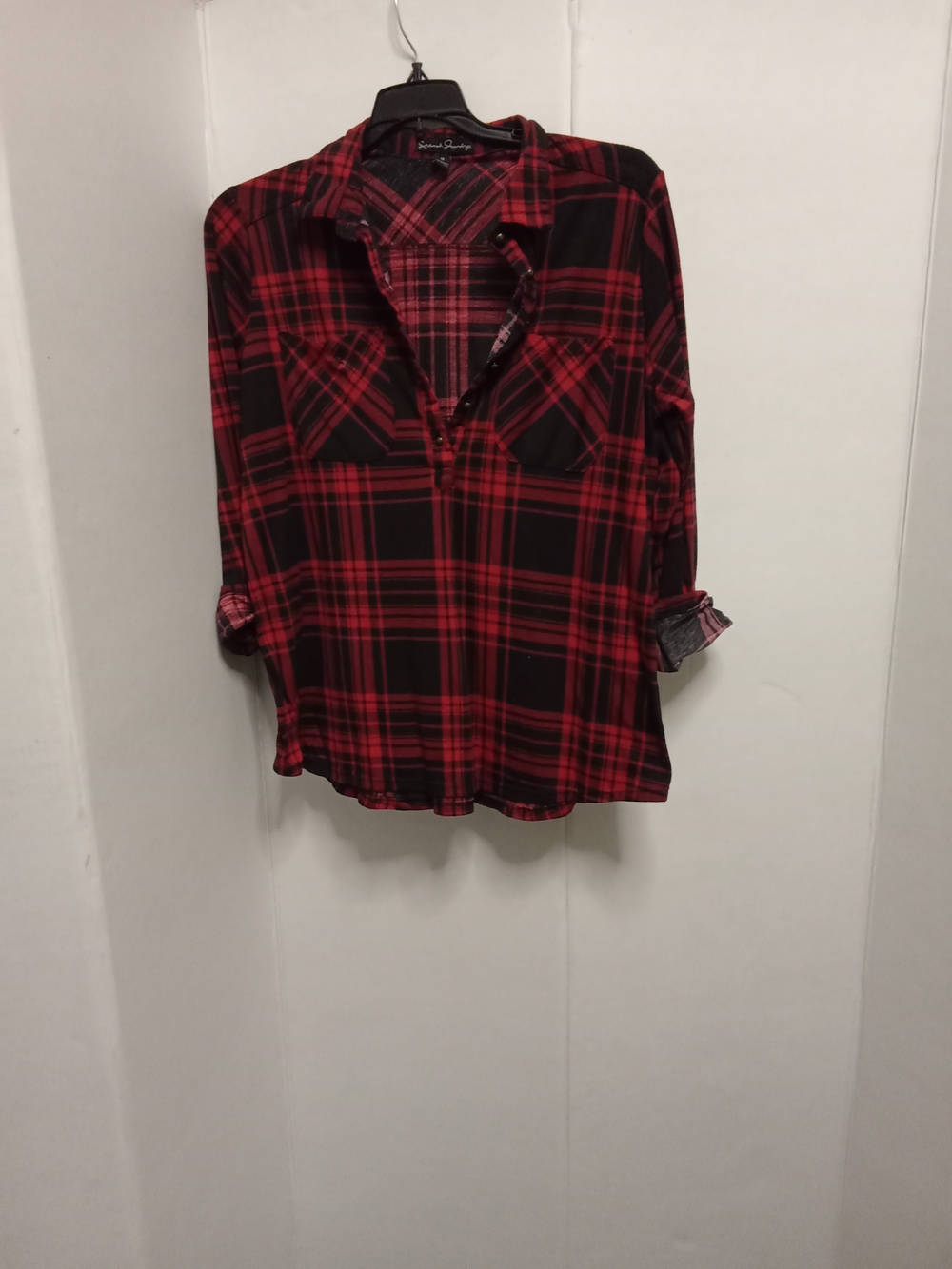 French Laundry Pink Black Plaid Button Down Shirt